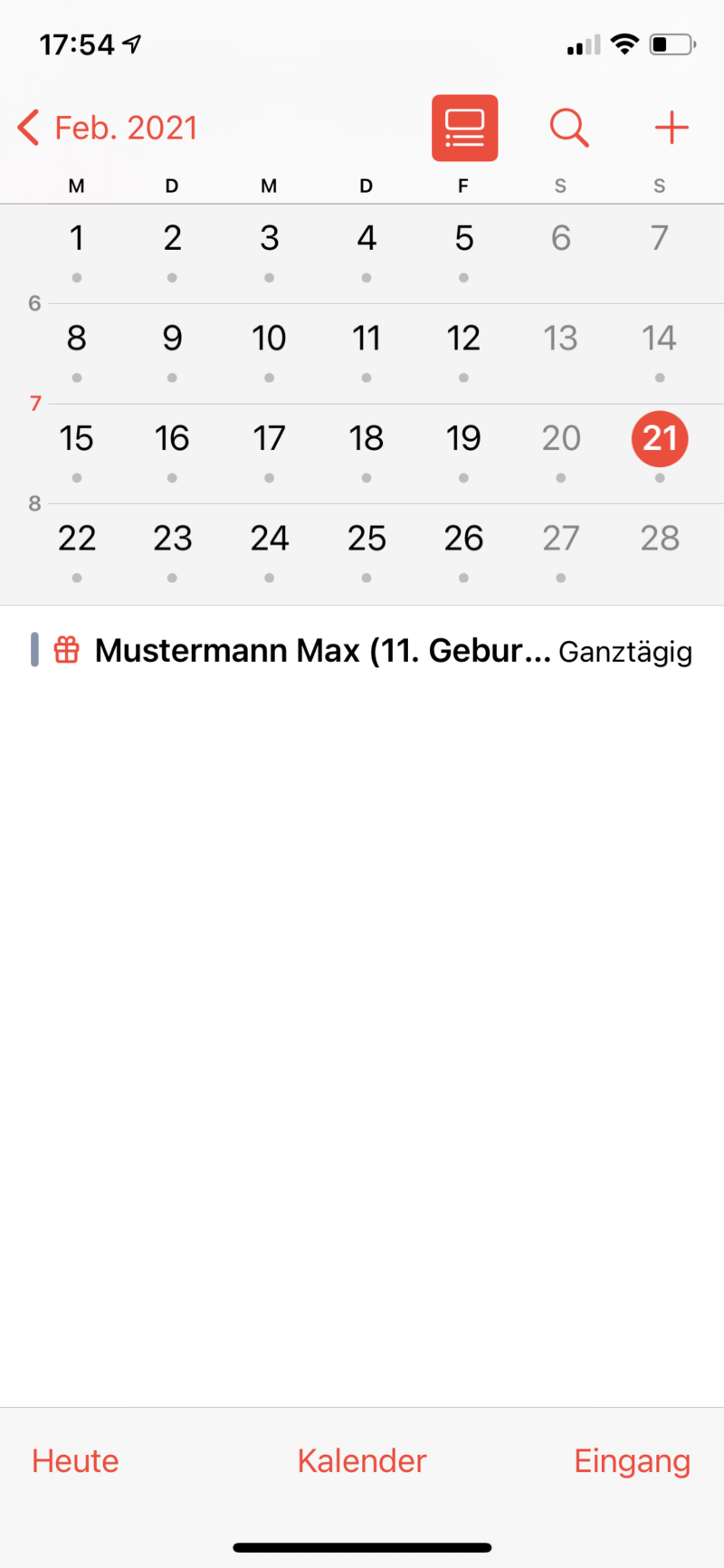 ioBroker: Geburtstage aus dem iOS Kalender mit Kurzbefehlen auslesen 