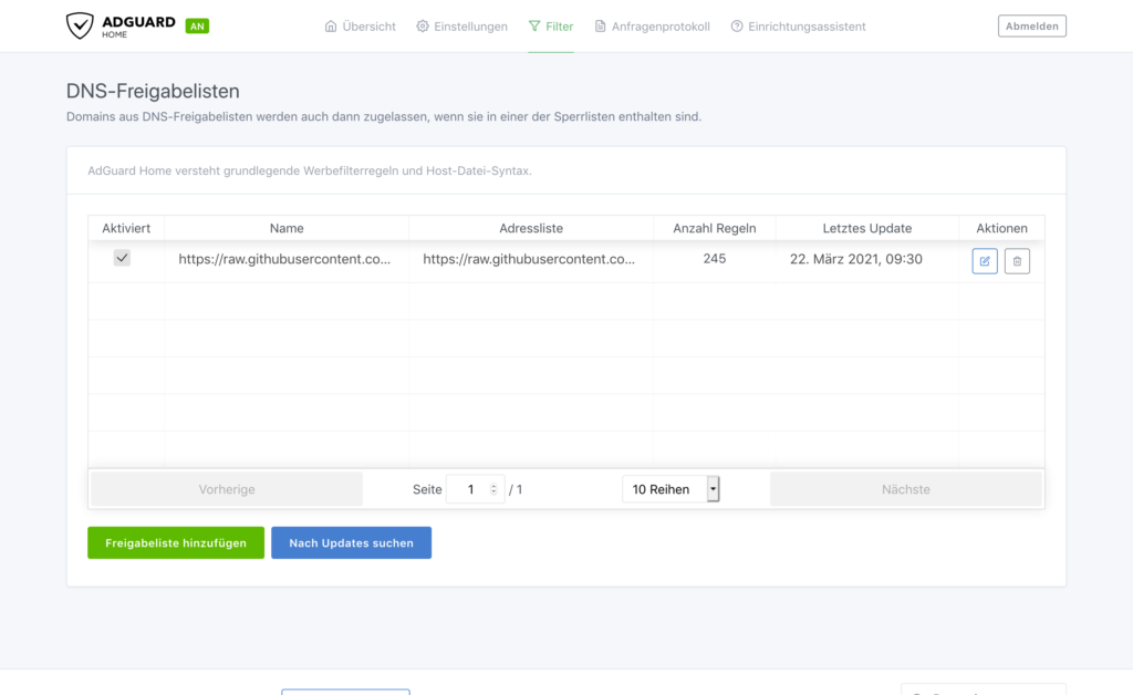 AdGuard Home ist das bessere Pi-hole zum Blockieren von Werbung 16 Ich habe lange Zeit Pi-hole genutzt, um in unserem Netzwerk Werbung zu blockieren. Als es dann darum ging, einen Kinderschutzfilter einzurichten oder für einige Geräte einen alternativen Upstream-DNS zu konfigurieren, kam Pi-hole an seine Grenzen. Eine Alternative musste her: Ad Guard Home.