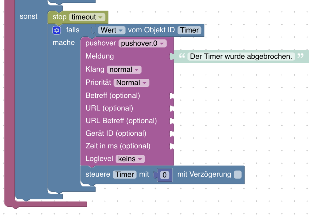 Einen einfachen Countdown-Timer kannst du mithilfe eines Datenpunkts und ein paar Blockly-Blöcken schnell selbst erstellen. Hier erfährst du, wie das funktioniert.