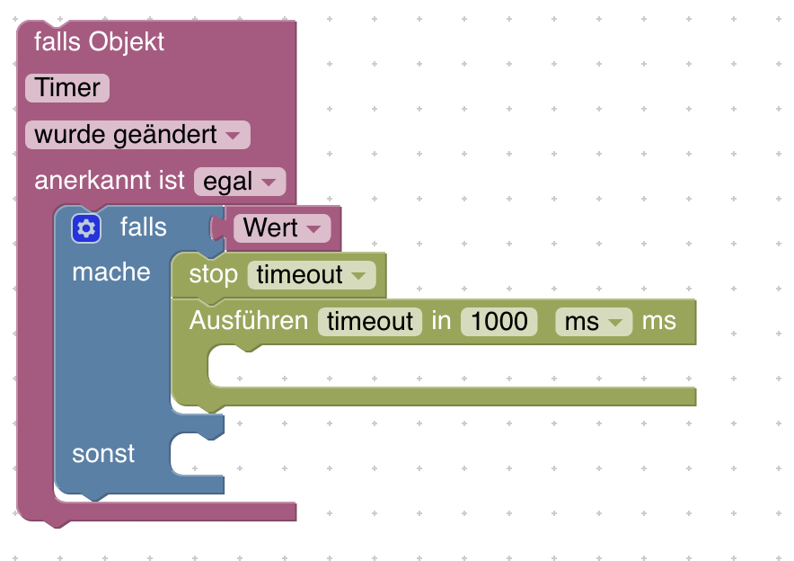 Einen einfachen Countdown-Timer kannst du mithilfe eines Datenpunkts und ein paar Blockly-Blöcken schnell selbst erstellen. Hier erfährst du, wie das funktioniert.