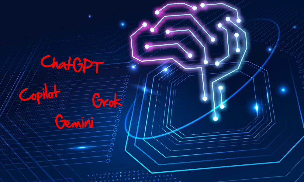Vier große KI-Chatbots im Vergleich: ChatGPT, Gemini, Copilot und Grok – welcher ist der Beste für dich? Erfahre, wo ihre Stärken liegen und welcher am besten zu deinen Bedürfnissen passt!