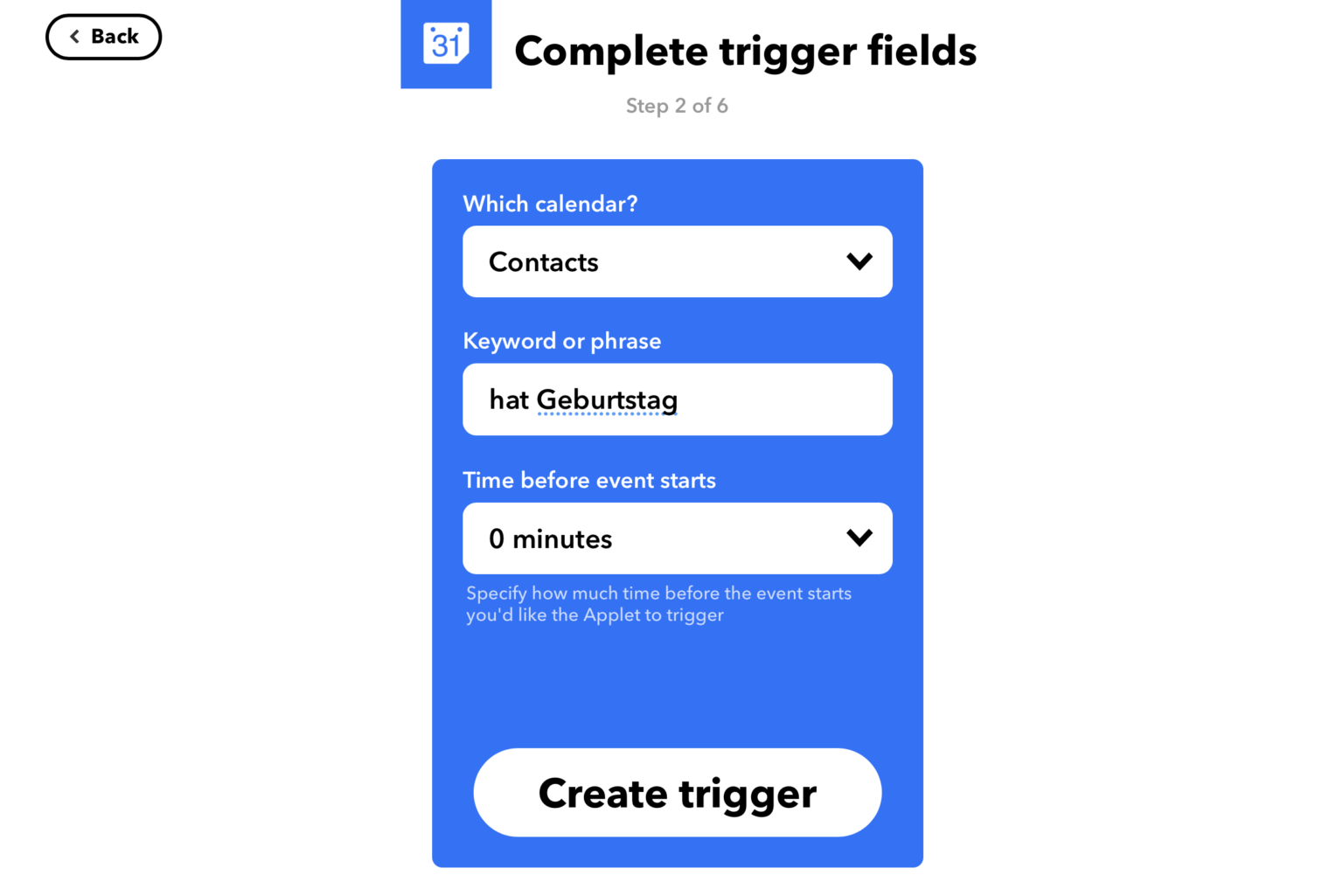 ioBroker Geburtstage von Google Kontakten mit IFTTT auslesen machssmart.de