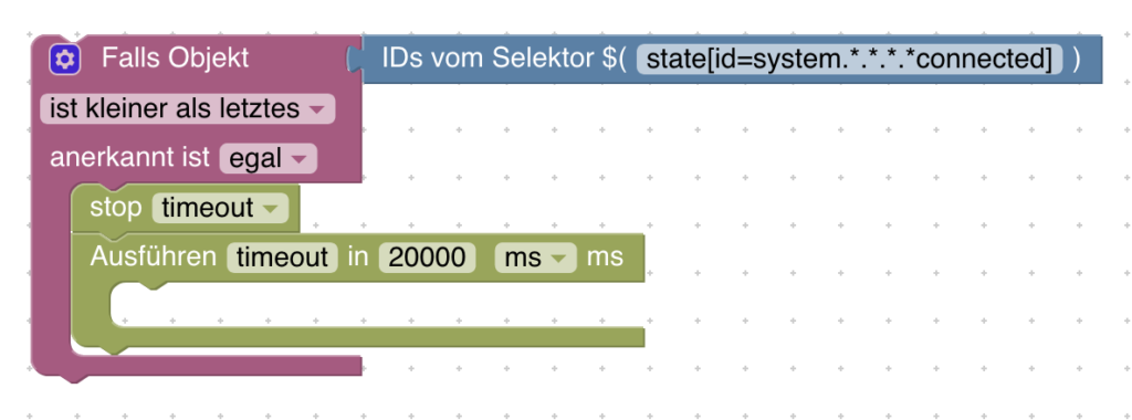 Blockly-Beispiel: Status von  Instanz mit Push oder E-Mail überwachen