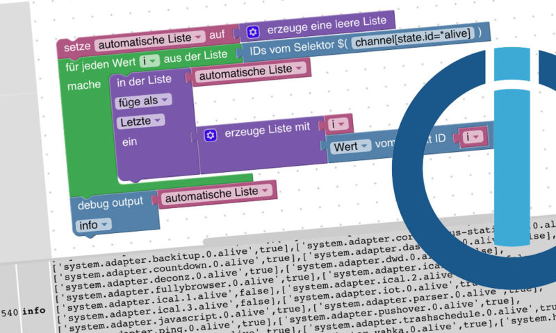 Mit Blockly und dem ID-Selektor kannst ganz einfach automatische Listen erstellen. Zum Beispiel kannst du dir damit ohne zusätzliche Einstellungen alle Devices zusammen mit dem Batteriestand anzeigen kassen. Oder eine Liste aller Kontaktsensoren und deren Status ausgeben. Oder oder ...