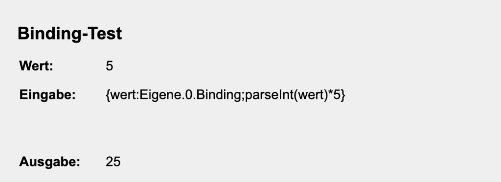 Mit einem sogenannten "Binding" kannst du in deiner Visualisierung dynamisch Farben ausgeben, Formatierungen anpassen, Berechnungen durchführen oder bedingungsabhängig verschiedene Werte verändern.