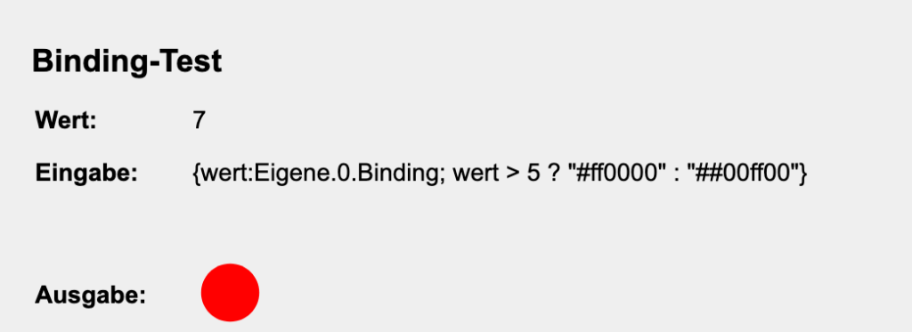 Mit einem sogenannten "Binding" kannst du in deiner Visualisierung dynamisch Farben ausgeben, Formatierungen anpassen, Berechnungen durchführen oder bedingungsabhängig verschiedene Werte verändern.