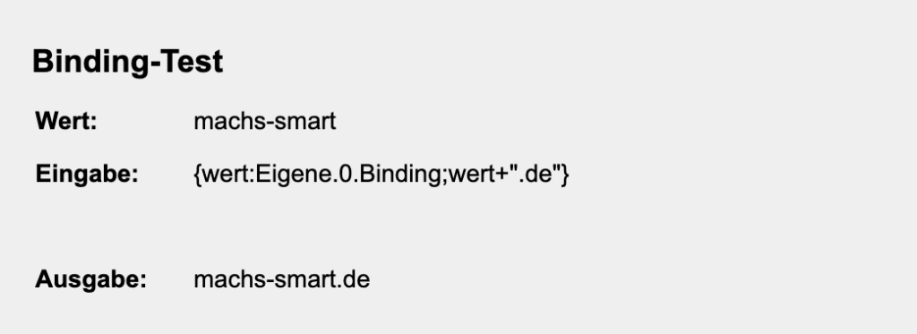 Mit einem sogenannten "Binding" kannst du in deiner Visualisierung dynamisch Farben ausgeben, Formatierungen anpassen, Berechnungen durchführen oder bedingungsabhängig verschiedene Werte verändern.