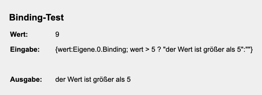 Mit einem sogenannten "Binding" kannst du in deiner Visualisierung dynamisch Farben ausgeben, Formatierungen anpassen, Berechnungen durchführen oder bedingungsabhängig verschiedene Werte verändern.