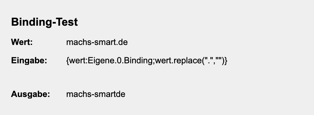 Mit einem sogenannten "Binding" kannst du in deiner Visualisierung dynamisch Farben ausgeben, Formatierungen anpassen, Berechnungen durchführen oder bedingungsabhängig verschiedene Werte verändern.