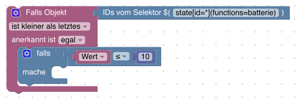 Lass dich ganz bequem über Batteriewarnungen deiner iobroker-Geräte per Push oder E-Mail informieren.