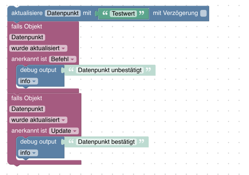 ioBroker: Datenpunkte steuern, aktualisieren, bestätigen und richtig triggern 11 Wo der Unterschied zwischen "steuere" und "aktualisiere" liegt, wie sich Trigger-Update und Trigger-Befehl unterscheiden und was das mit unbestätigten und bestätigten Datenpunkt-Werten zu tun hat, erkläre ich dir in diesem Artikel.