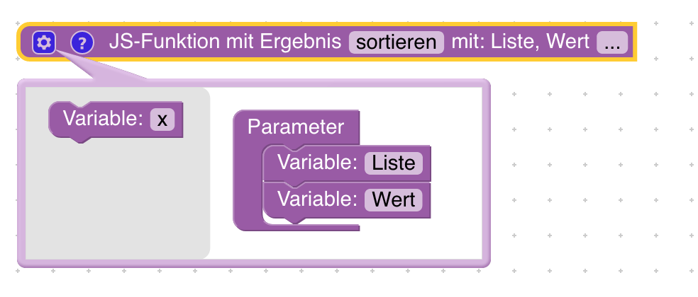 Blockly-Beispiel: Listen mit Blockly nach allen Werten sortieren