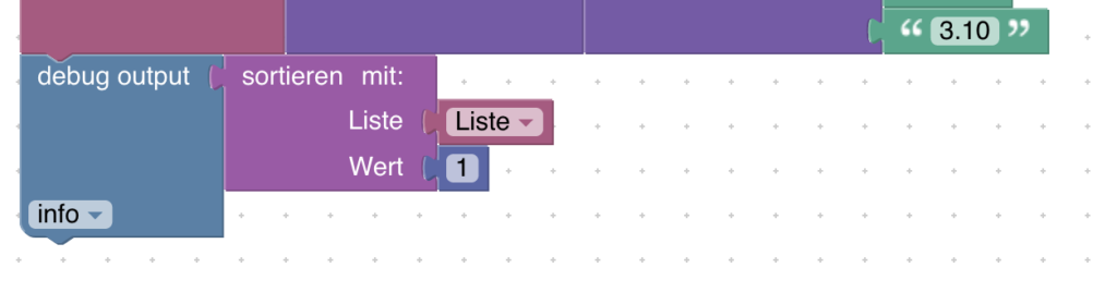 Wenn du mit Blockly eine Liste mit weiteren Listen erstellst, kannst du diese nicht mehr sortieren lassen. Hier erfährst du, wie du solche multidimensionale Listen nach allen Werten sortieren kannst.
