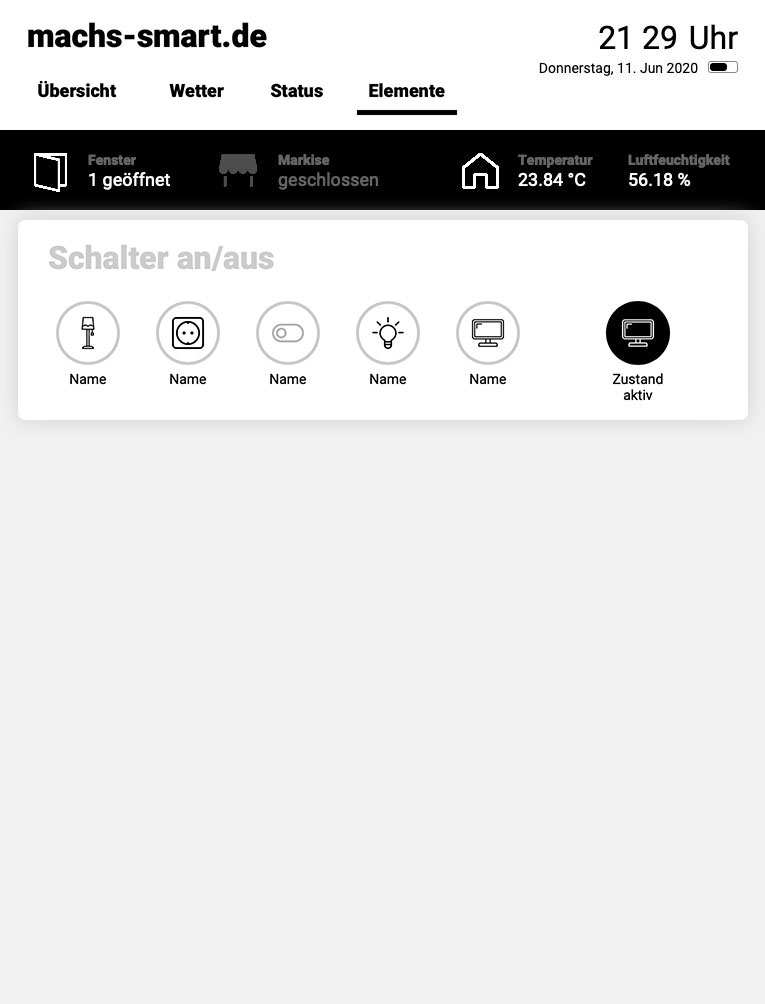 Nutze meine ioBroker-Visualisierung für dein Smart Home-Dashboard!