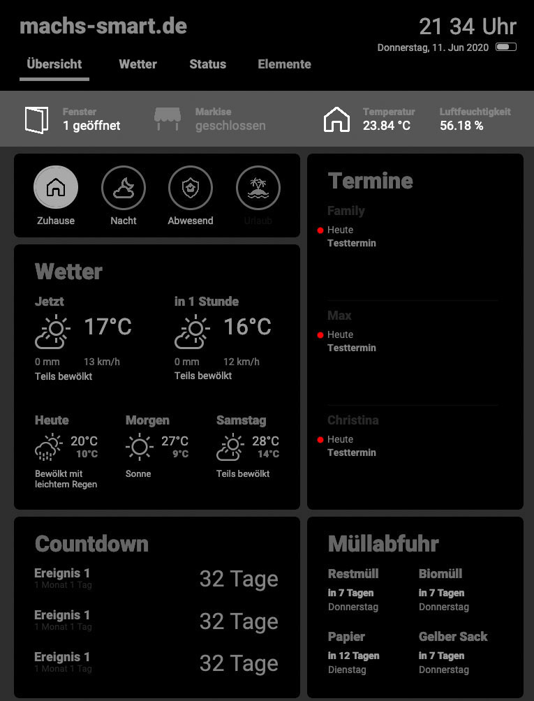 Nutze meine ioBroker-Visualisierung für dein Smart Home-Dashboard!